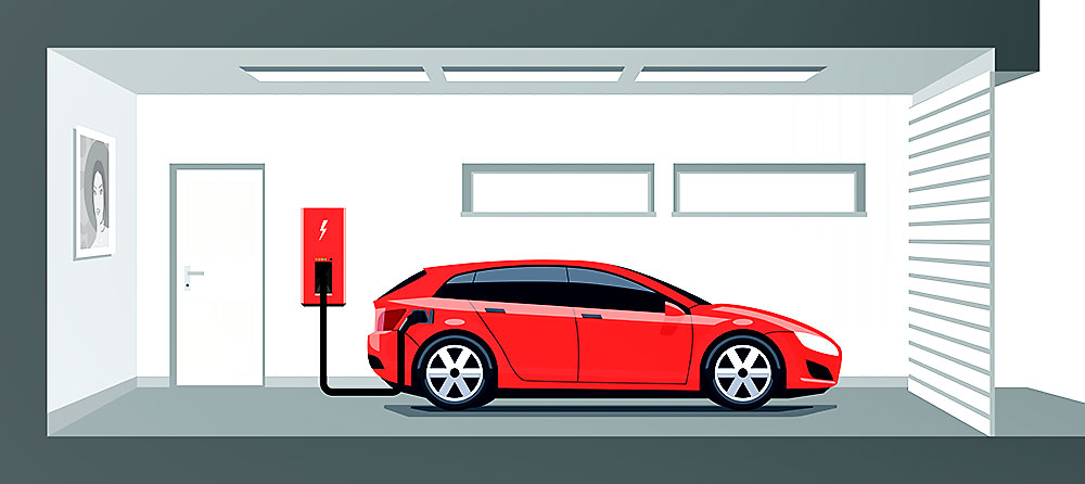 Instalación punto recarga coche eléctrico en Teia